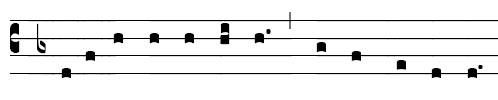 Old staves, gregorian chants