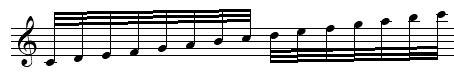 Successive thirty-second notes