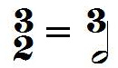 time signature 3/2