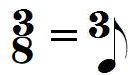 time signature 3/8 time signature 3/8