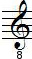 Actual treble clef for tenor voices