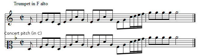 Trumpet in F, Brandenburg Concerto No.2 by J.S. BACH