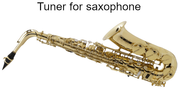 Online tuner for saxophone