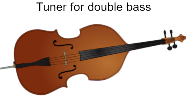 Online tuner for double bass
